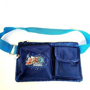 Disneyland Resort Mickey Mouse Waist Fanny Pack Blue w Zippers & Pockets *READ*